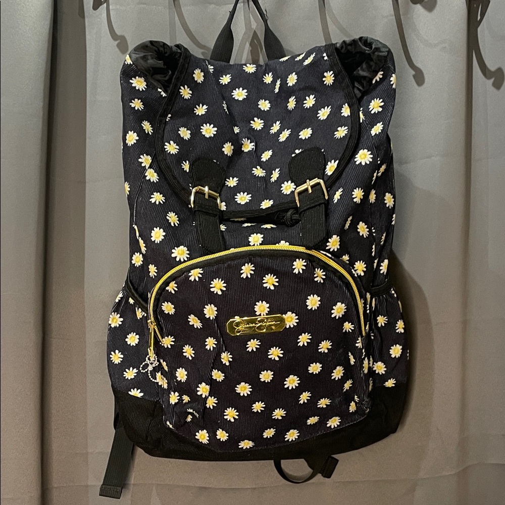 Floral Black Backpack